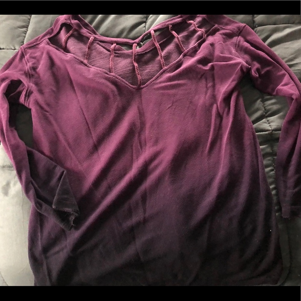 Open back long sleeve.